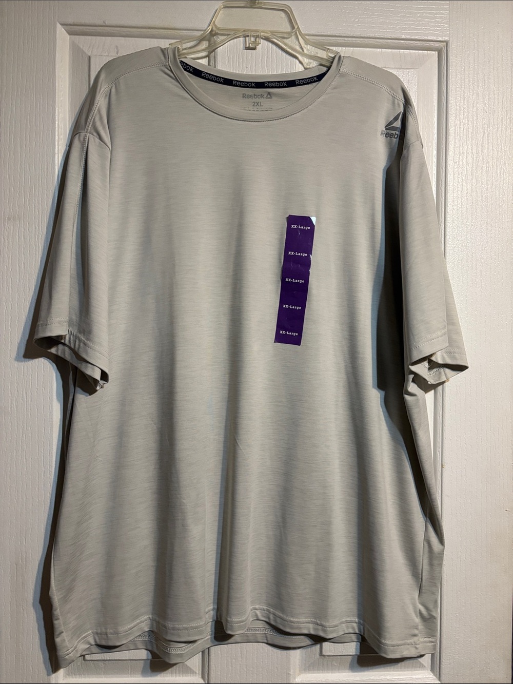 Reebok Men's Light Gray Short Sleeve Athletic Tee